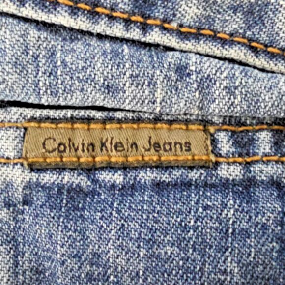 CK Calvin Klein Women’s Bootcut Jeans Size 12 / 32W 30L Sandblast Med Wash Denim - Picture 12 of 16